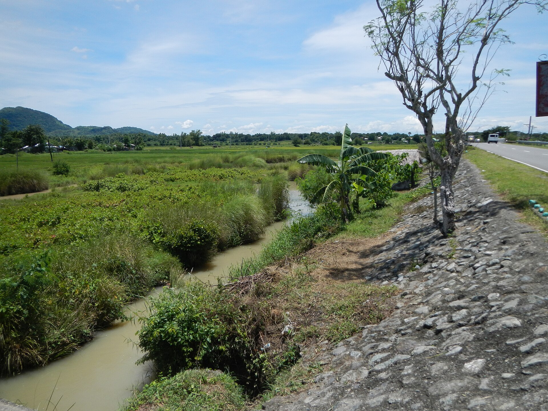 Mount Balungao rising above the landscape near the hot spring area
